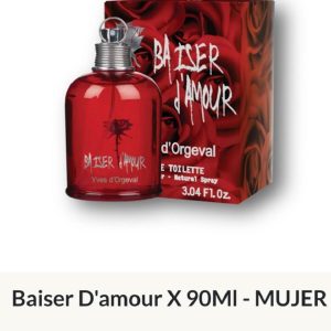 F31 Yves D'Orgeval Parfums Baiser D'Amour Femenino 90 ml Precios  Por Mayor