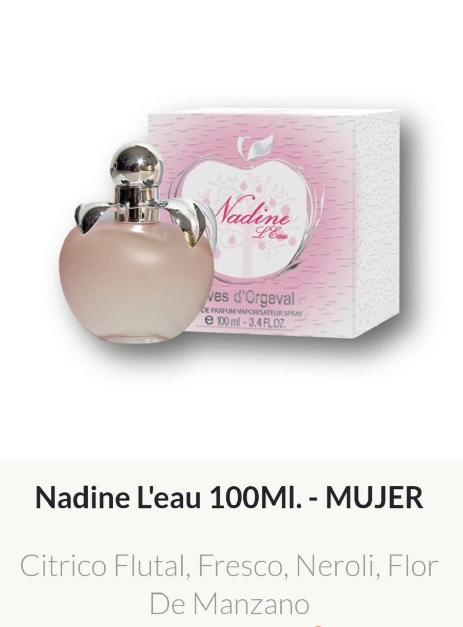 F32 Yves D'Orgeval Parfums Nadine L'eau Femenino 100 ml Precios Por Mayor