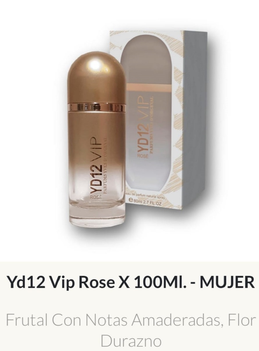 F48 Yves D'Orgeval Parfums Yd12 Vip Rose Femenino 100 ml Precios Por Mayor