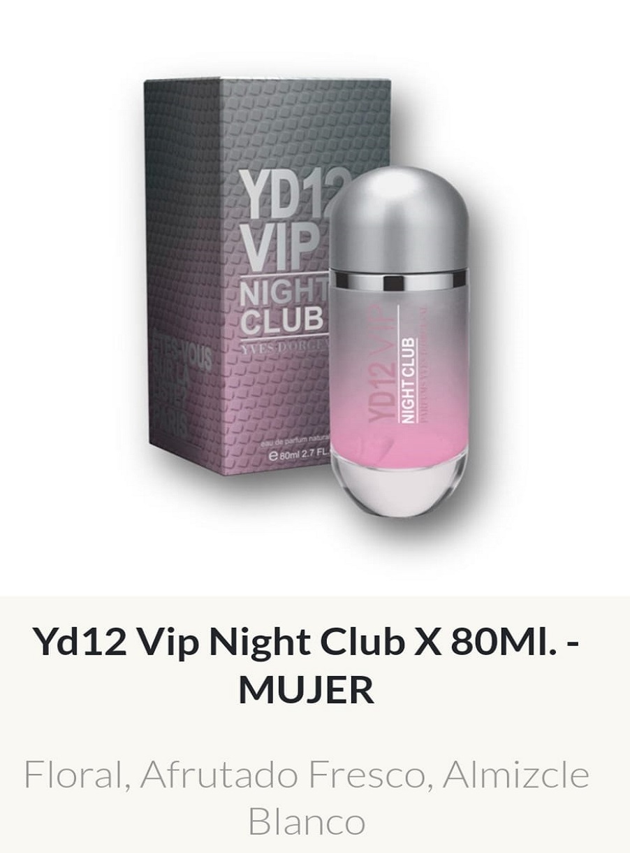 F49 Yves D'Orgeval Parfums Yd12 Vip Night Club Femenino 100 ml Precios Por Mayor