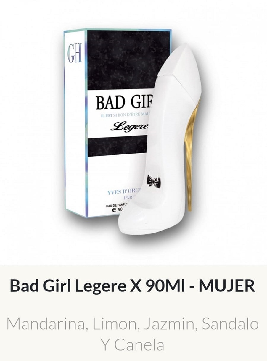 F63 Yves D'Orgeval Parfums Bad Girl Legere Femenino 90 ml Precios Por Mayor