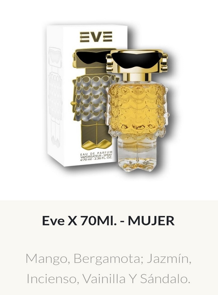 F80 Yves D´Orgeval Parfums Eve Femenino 75 ml Precios Por Mayor