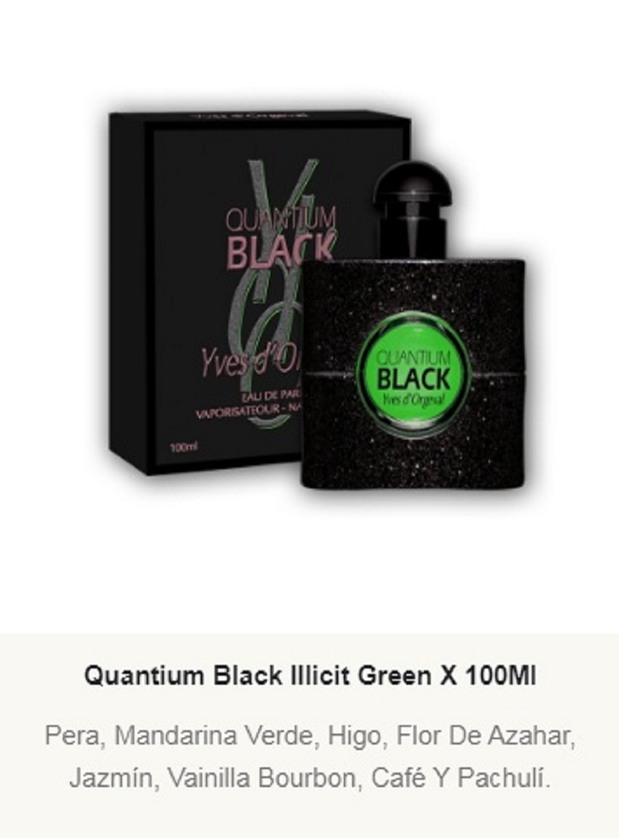 F84 Yves D´Orgeval Parfums QUANTIUM BLACK ILLICIT GREEN Femenino 100 ML