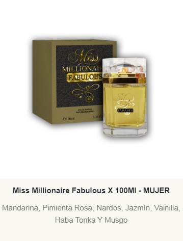 F85 Yves D´Orgeval Parfums Miss Millionaire Fabulous Femenino 100 ML