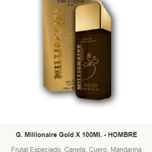 M39 Yves D'Orgeval Parfums G. Millionaire Gold Masculino 100 ml Precios Por Mayor