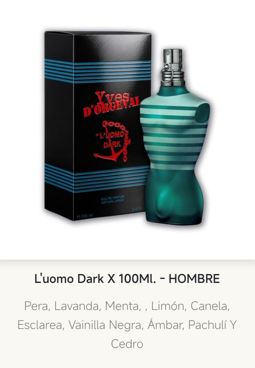 M80 Yves D´Orgeval L´uomo Dark 100 ml Masculino