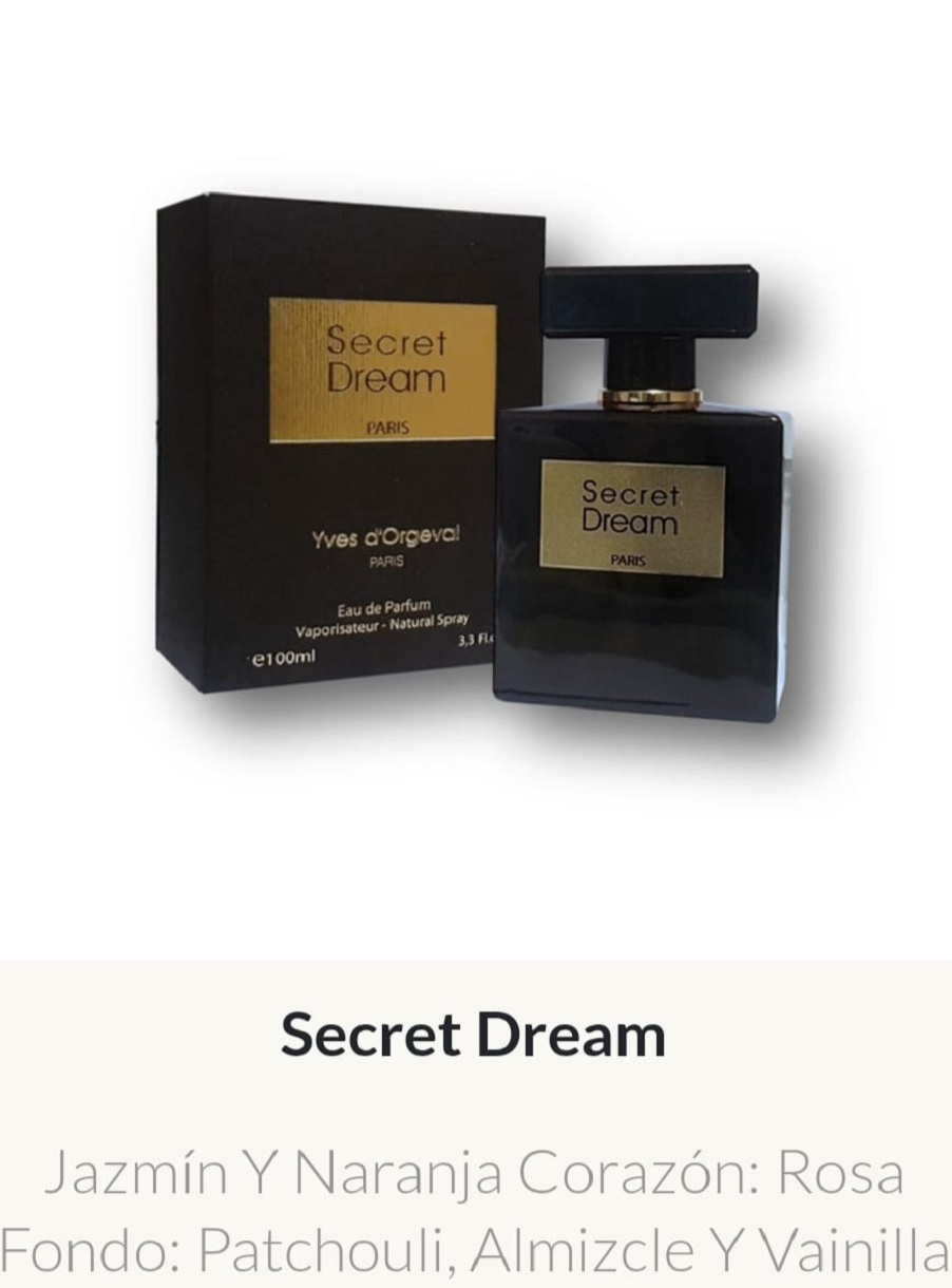 MDF10 Yves D'Orgeval Made In France Fem. Secret Dream 100 ML- Precios Por Mayor